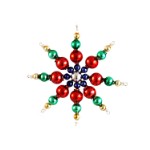 Новогоднее украшение из стеклянных бусин «Звезда гламурная»