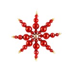 Новогоднее украшение из стеклянных бусин «Звезда красная»