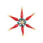 Новогоднее украшение из стеклянных бусин «Звезда эффектная»