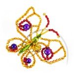 Новогоднее украшение из стеклянных бусин «Бабочка изящная»
