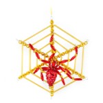 Новогоднее украшение из стеклянных бусин «Паук в паутине»