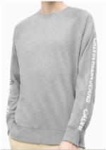 Свитшот Calvin Klein белая с серым