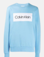Свитшот Calvin Klein голубой с белым