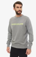 Свитшот Calvin Klein серый с зеленым