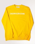 Свитшот Calvin Klein желтый с белым