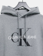 Худи Calvin Klein серый с черным