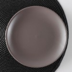 Тарелка керамическая десертная Доляна «Пастель», d=19 см, цвет серо-коричневый
