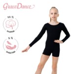 Купальник для гимнастики и танцев Grace Dance, р. 32, цвет чёрный