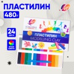 Пластилин 24 цвета 480 г “Классика”