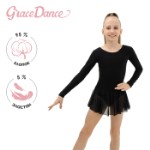 Купальник для гимнастики и танцев Grace Dance, р. 34, цвет чёрный