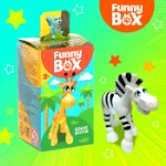 Игровой набор Funny Box «Зоопарк»: карточка, фигурка, лист с наклейками