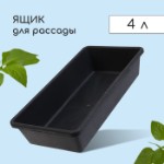 Ящик для рассады, 40 × 20 × 10 см, 4 л, пластик, МИКС