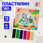 Пластилин 12 цветов 180 г ZOO