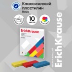 Пластилин 10 цветов, 160 г, ErichKrause Basic, в картонной упаковке