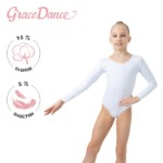 Купальник для гимнастики и танцев Grace Dance, р. 32, цвет белый