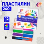 Пластилин 12 цветов 240 г “Классика”