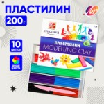 Пластилин 10 цветов 200 г “Классика”