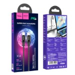 Кабель hoco X14 Double speed PD charging data cable for Lightning (L=1M) - Black