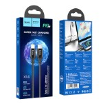 Кабель hoco X14 Double speed PD charging data cable for Lightning (L=2M) - Black