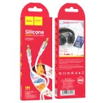 Переходник Hoco UPA22 AUX silicone audio cable - White