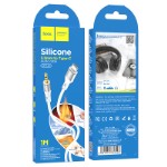 Переходник Hoco UPA22 Type-C silicone digital audio conversion cable - White