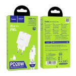 Зарядка Hoco C80A Plus Rapido PD20W+QC3.0 charger set(C to iP)(EU) - White