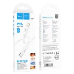 Кабель Hoco X87 Magic silicone PD charging data cable for iP - White