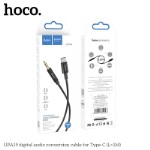 Кабель hoco AUX UPA19 digital audio conversion cable for Type-C (Type-C male connector to DC3.5 male connector) - Black