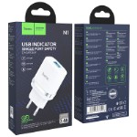 Сетевой адаптер hoco N1 Ardent single port charger (EU) - White