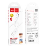 Кабель Hoco X87 Magic silicone charging data cable for Type-C - White