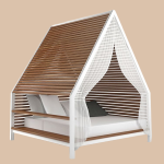 Садовая кровать-шатёр A-frame с балдахином