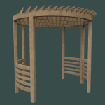 Круглая садовая пергола