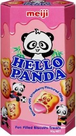 Печенье Meiji Hello Panda с клубничной начинкой 45 гр (10 шт)*8