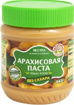Арахисовая паста (Азбука Продуктов) без сахара с кусочками арахиса 340гр (12)
