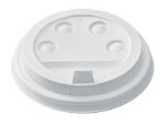 Крышка для стакана D90 пластиковая с клапаном белая (100 шт)