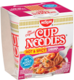 Лапша Cup Noodles Хот Спайси с креветками (Hot &amp; Spicy Shrimps) 64гр  (12)