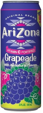 Газированный напиток Аризона со вкусом Винограда 680мл (24)