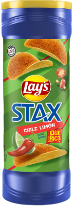 Чипсы Lays Stax Чили-Лимон  в тубе 155,9гр (11 шт)