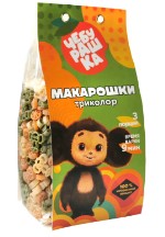 Макарошки детские “Чебурашка” Триколор 250г