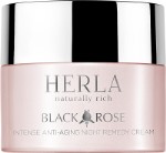 Интенсивный восстанавливающий ночной крем от морщин HERLA Black Rose intense anti-aging night remedy cream, 50 мл