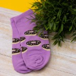 Носки женские “Donuts black”, фиолетовый, р. 35-40