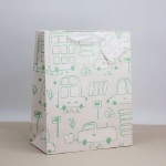 Пакет подарочный (M) “Cars”, green (26*32*12.5)