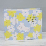 Пакет подарочный (S) “Hare lies flowers”, blue (24.5*20*9.5)