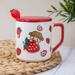Кружка “Girl with strawberry”, red (375 ml)