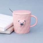 Кружка “Relief Bear”, pink (350ml)