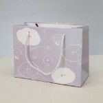 Пакет подарочный (XS) “Flowers”, grey (19.5*14.5*10)
