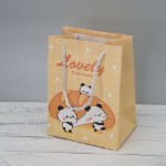 Пакет подарочный (XS) “Lovely cute panda”, orange (19.5*14.5*9.5)