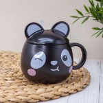 Кружка “Cute panda winks”, black (380 ml)