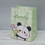 Пакет подарочный (XS) “Lovely cute panda”, green (19.5*14.5*9.5)