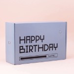 Коробка складная подарочная “HAPPY BIRTHDAY”, blue (28х18,5х9,5 см)